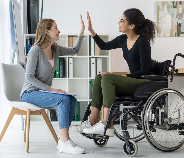 NDIS Support Coordinator Assisting A Client